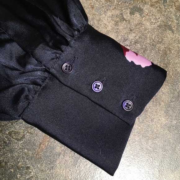 🌺 JOIE floral print blouse with statement sleeves. Large NWT - Picture 6 of 12